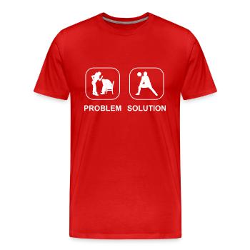 Volleyball Cadeau Beach Volleyball Volleyeur Joueur - T-shirt bio Premium Homme - rouge - Devant - Damien (186cm)