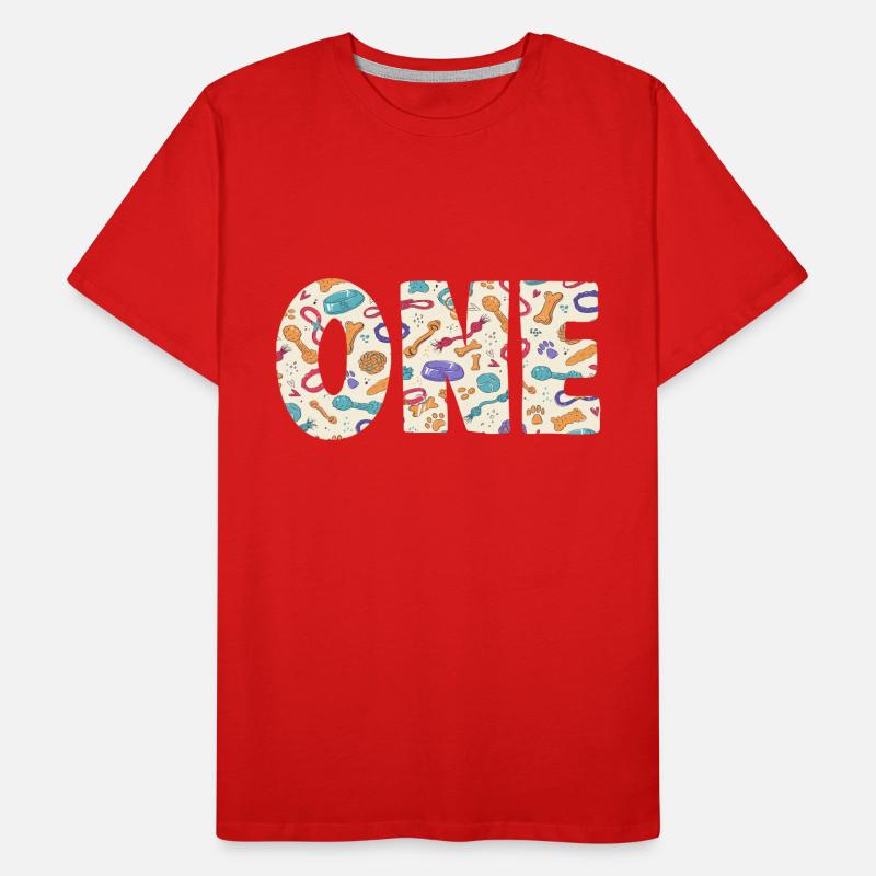 One Dog Pattern Men's Premium Organic T-Shirt