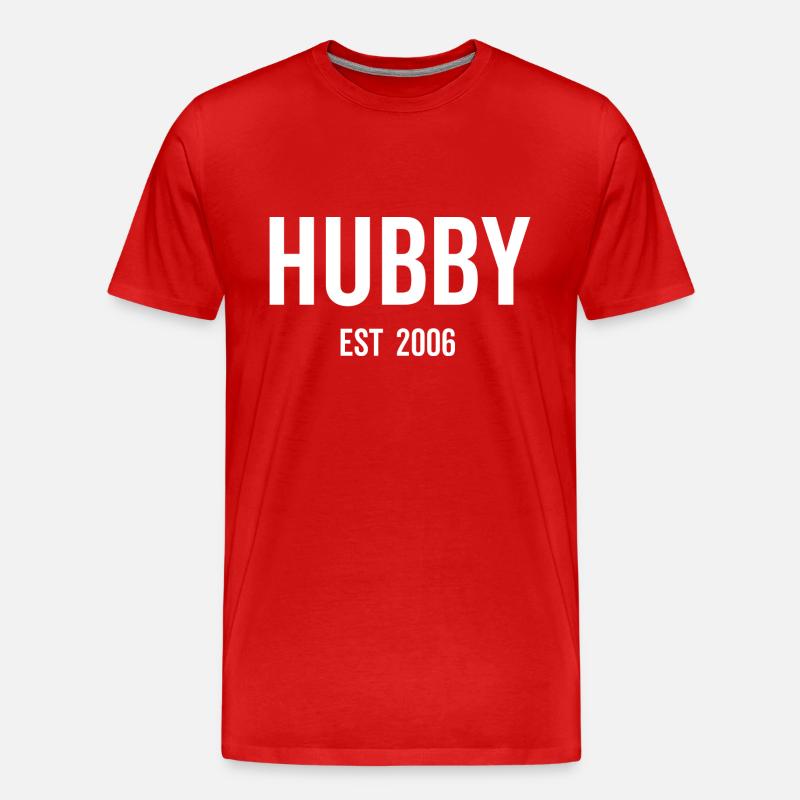 Hubby Est 2006 - Männer Premium Bio T-Shirt - Rot