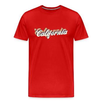 Jahrgang Kalifornien - Männer Premium Bio T-Shirt - Rot - Vorne - Damien (186cm)