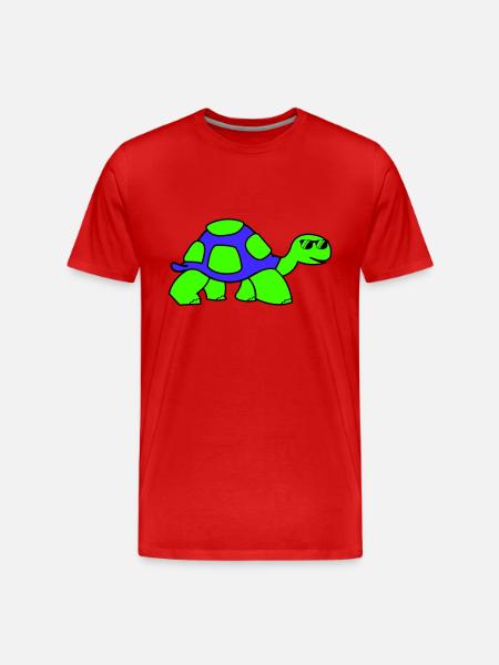 cool turtle - Männer Premium Bio T-Shirt - Rot