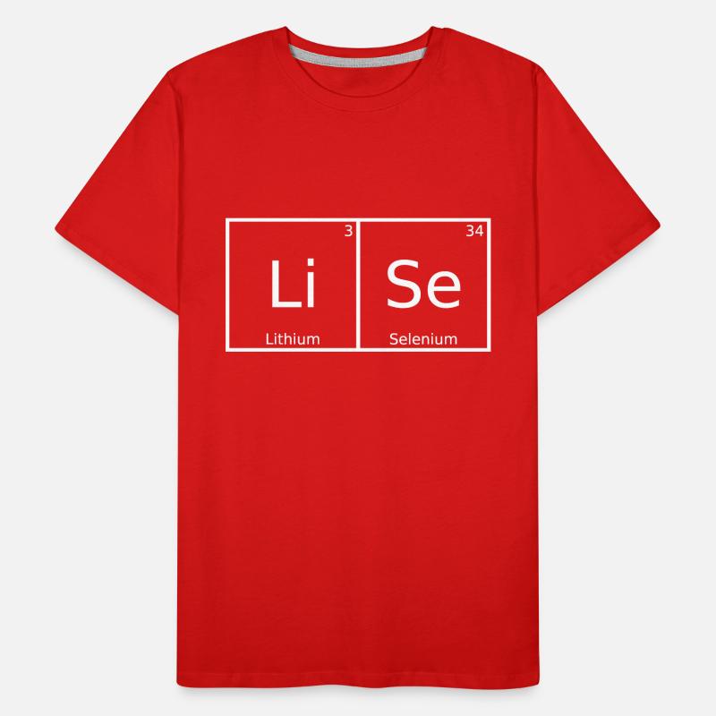 Lise Surname First name Chemistry Periodic Table Elements Men's Premium Organic T-Shirt
