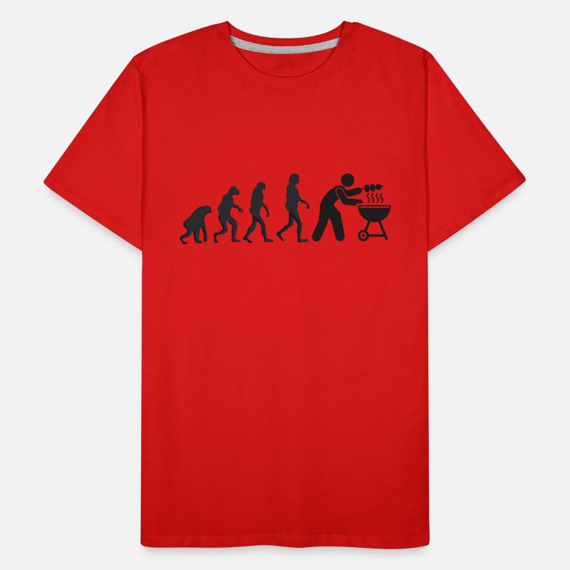Grillen - Menschliche Evolution Männer Premium Bio T-Shirt