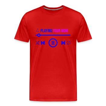 Jouer à sa mère - T-shirt bio Premium Homme - rouge - Devant - Damien (186cm)