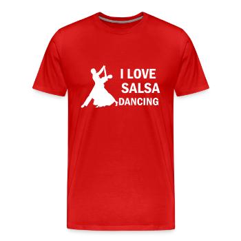Danse Musique de danse - T-shirt bio Premium Homme - rouge - Devant - Damien (186cm)