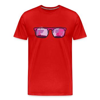 sonnenbrille pinup - Männer Premium Bio T-Shirt - Rot - Vorne - Damien (186cm)