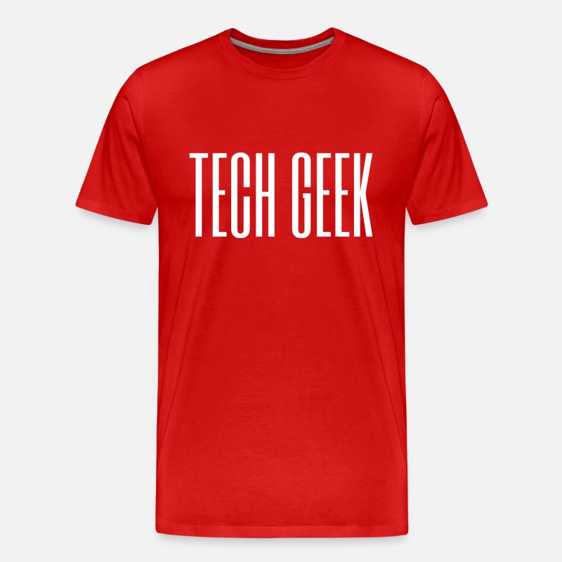TECH GEEK / NERD - Männer Premium Bio T-Shirt - Rot