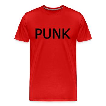 Punk - Men's Premium Organic T-Shirt - red - Front - Damien (186cm)