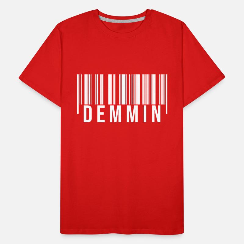 Demmin Strichcode Männer Premium Bio T-Shirt