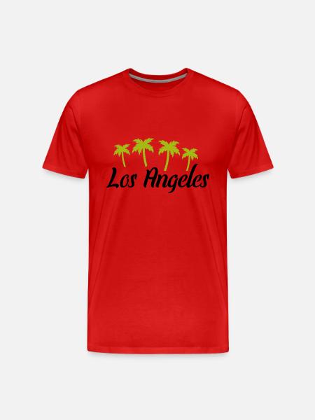 Los Angeles - Men's Premium Organic T-Shirt - red