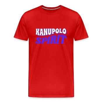Kanupolo Spirit Slogan - Männer Premium Bio T-Shirt - Rot - Vorne - Damien (186cm)