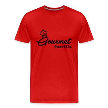 Gourmet Guierilla - Männer Premium Bio T-Shirt - Rot - Vorne - Damien (186cm)
