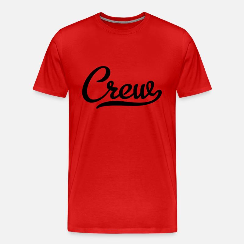 Crew - Männer Premium Bio T-Shirt - Rot