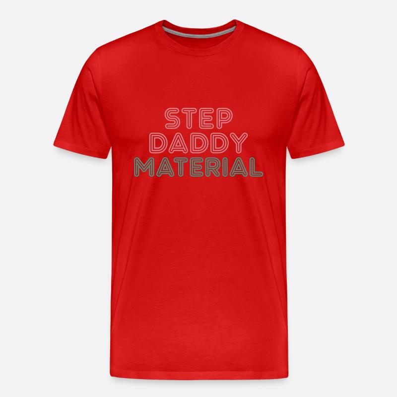 Step Daddy Material 14 - Männer Premium Bio T-Shirt - Rot