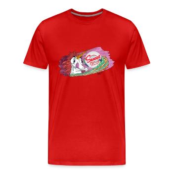 Vibez sucré - T-shirt bio Premium Homme - rouge - Devant - Damien (186cm)