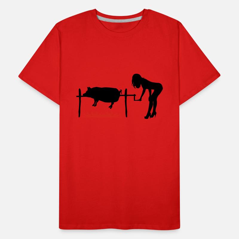 BBQ pork Men's Premium Organic T-Shirt