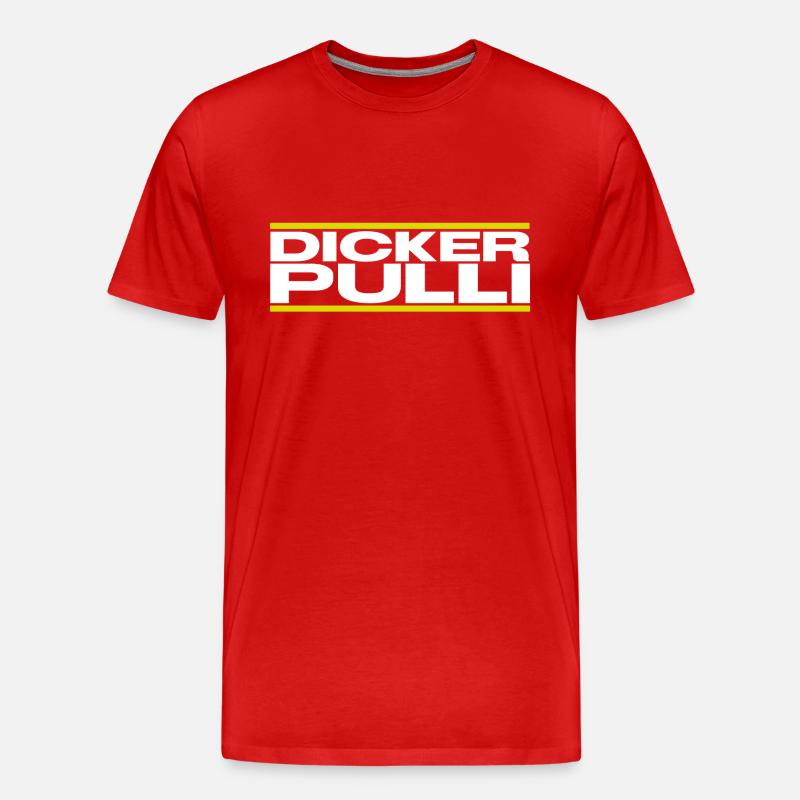 DICKER PULLI - Männer Premium Bio T-Shirt - Rot
