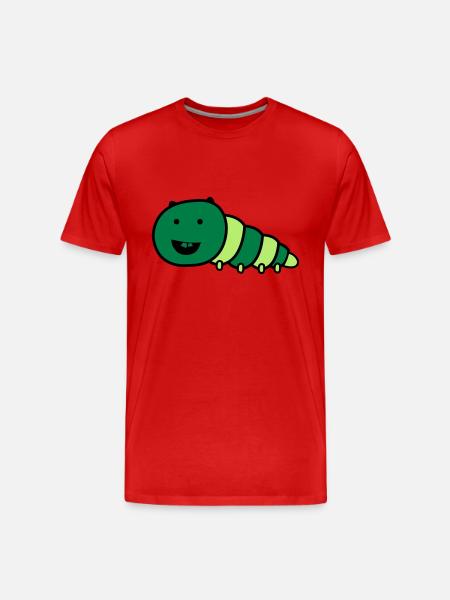 lustige_raupe - Men's Premium Organic T-Shirt - red