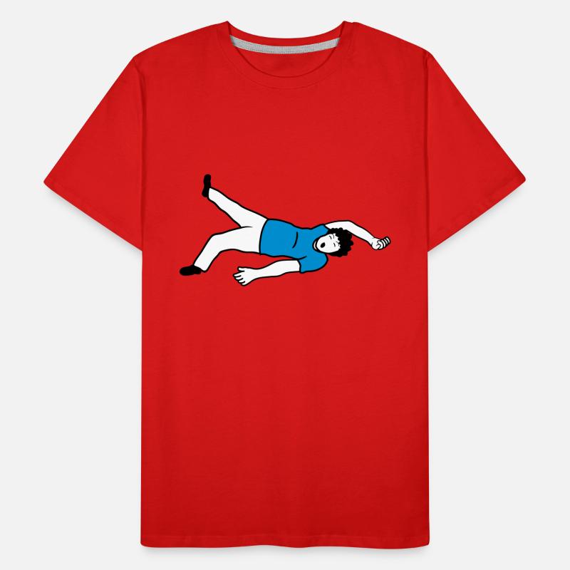 Passed out man design Men's Premium Organic T-Shirt