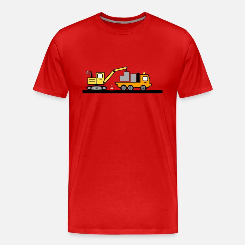 Bagger - Männer Premium Bio T-Shirt - Rot