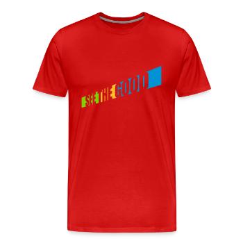 see the good Zitat - Männer Premium Bio T-Shirt - Rot - Vorne - Damien (186cm)