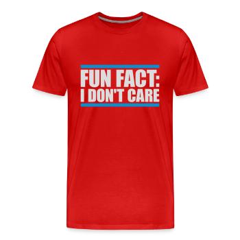 Je me fiche des faits - T-shirt bio Premium Homme - rouge - Devant - Damien (186cm)