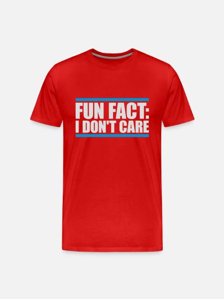 I don't care fact - Men's Premium Organic T-Shirt - red