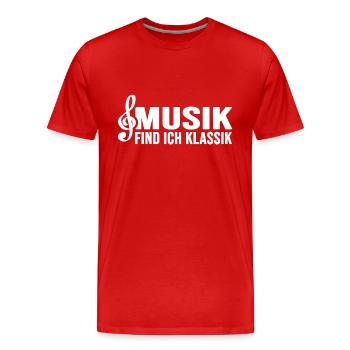 klassische Musik Sinfonie Klassik Klangwelt - Männer Premium Bio T-Shirt - Rot - Vorne - Damien (186cm)
