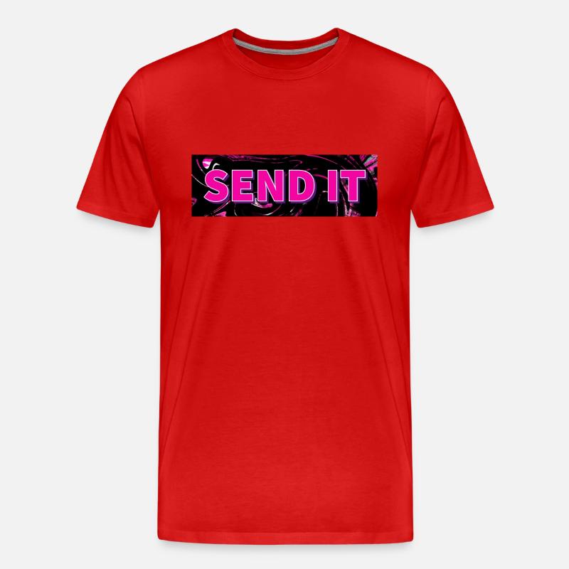 SEND IT Boxlogo - Männer Premium Bio T-Shirt - Rot