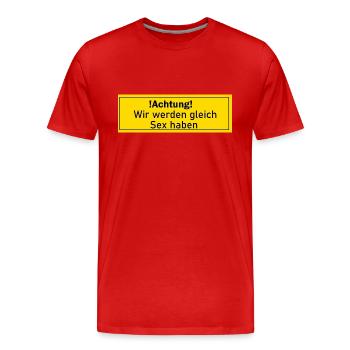 Sex Liebe machen Geschenk Geschenkidee Mann Frau - Männer Premium Bio T-Shirt - Rot - Vorne - Damien (186cm)