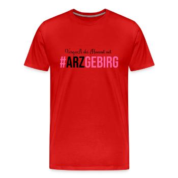 Erzgebirge Vergiss deine Heimat nicht - Männer Premium Bio T-Shirt - Rot - Vorne - Damien (186cm)