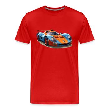 Voiture de sport - T-shirt bio Premium Homme - rouge - Devant - Damien (186cm)