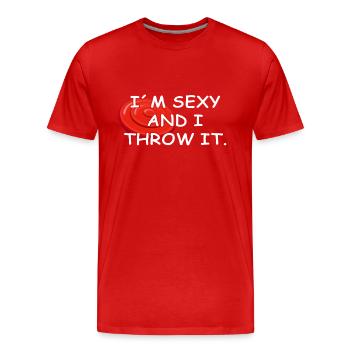 Frisbee Frisbee Ultimate Frisbee Disc Golf - T-shirt bio Premium Homme - rouge - Devant - Damien (186cm)
