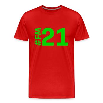 FM21-KARTON - Männer Premium Bio T-Shirt - Rot - Vorne - Damien (186cm)