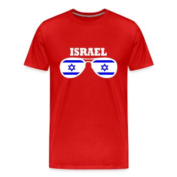 Israel - T-shirt bio Premium Homme - rouge - Devant - Damien (186cm)