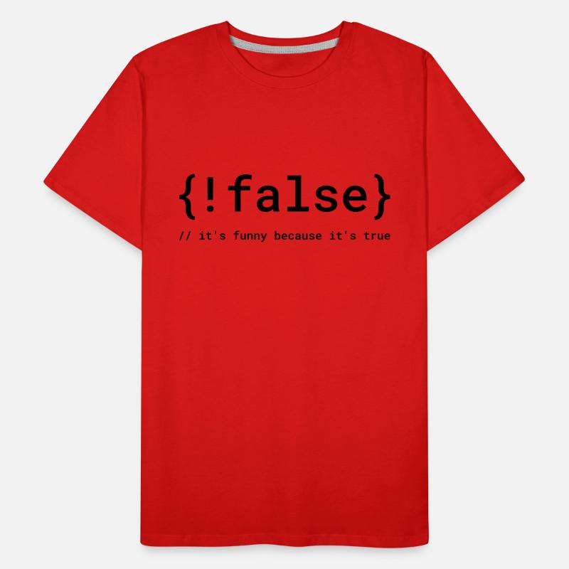 Code Humor Tee : La Blague Logique T-shirt bio Premium Homme