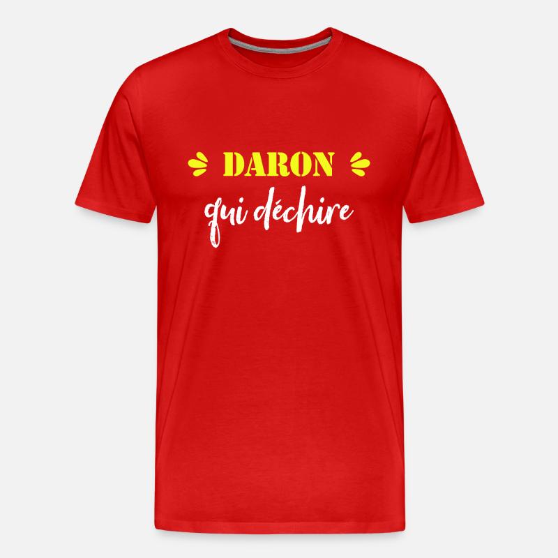 Daron, der reißt - Männer Premium Bio T-Shirt - Rot