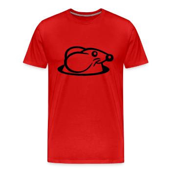 souris trou de souris trou de souris Peeps mignon drôle bande dessinée - T-shirt bio Premium Homme - rouge - Devant - Damien (186cm)