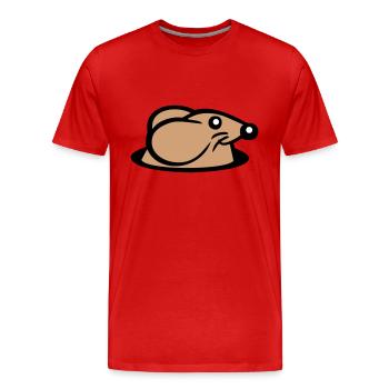 souris trou de souris trou de souris Peeps mignon drôle bande dessinée - T-shirt bio Premium Homme - rouge - Devant - Damien (186cm)