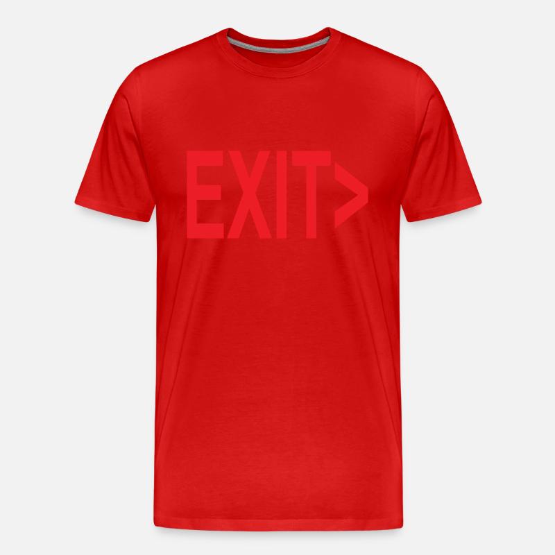 Exit / Exit / Emergency Exit - Men's Premium Organic T-Shirt - red