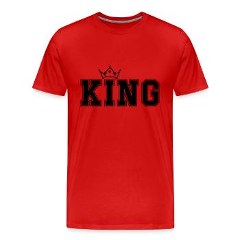 Roi - T-shirt bio Premium Homme - rouge - Devant - Damien (186cm)