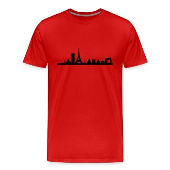 Silhouette Paris - T-shirt bio Premium Homme - rouge - Devant - Damien (186cm)