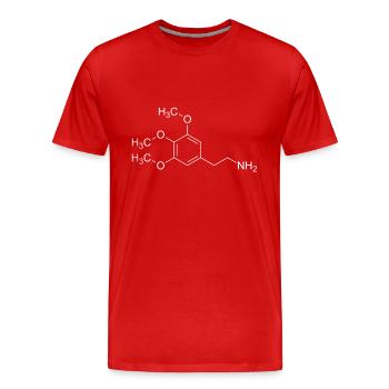 Mescaline mescaline structural formula - Men's Premium Organic T-Shirt - red - Front - Damien (186cm)