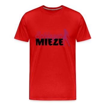 Schlager Mieze Lustiges Motiv Fans - Männer Premium Bio T-Shirt - Rot - Vorne - Damien (186cm)