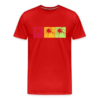 colors squares pattern colorful spider of - Men's Premium Organic T-Shirt - red - Front - Damien (186cm)