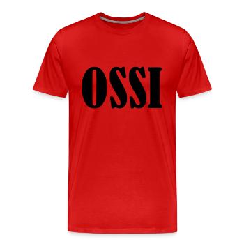 Ossi Ostdeutschland DDR Ostdeutscher - Männer Premium Bio T-Shirt - Rot - Vorne - Damien (186cm)