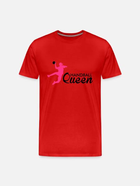 handball queen - Männer Premium Bio T-Shirt - Rot