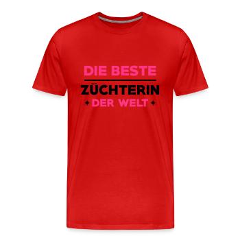 Züchter Züchterin Vieh Ackerbau Bauer Landwirt - Männer Premium Bio T-Shirt - Rot - Vorne - Damien (186cm)