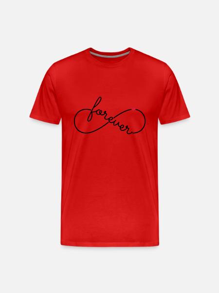 Infinity symbol Infinity forever - Men's Premium Organic T-Shirt - red