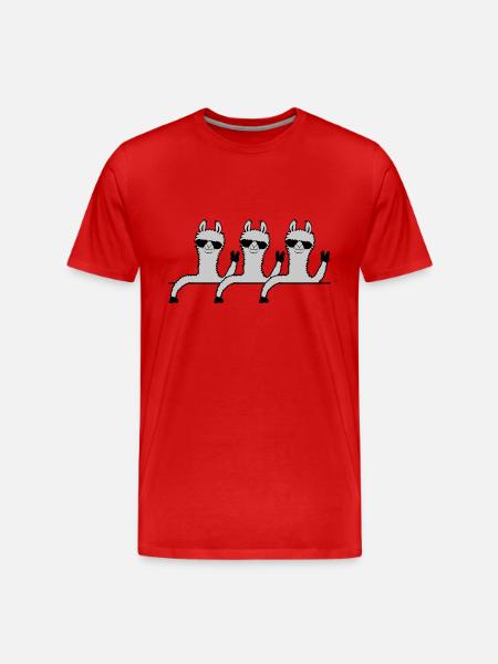 Team Comic Lamas - Men's Premium Organic T-Shirt - red